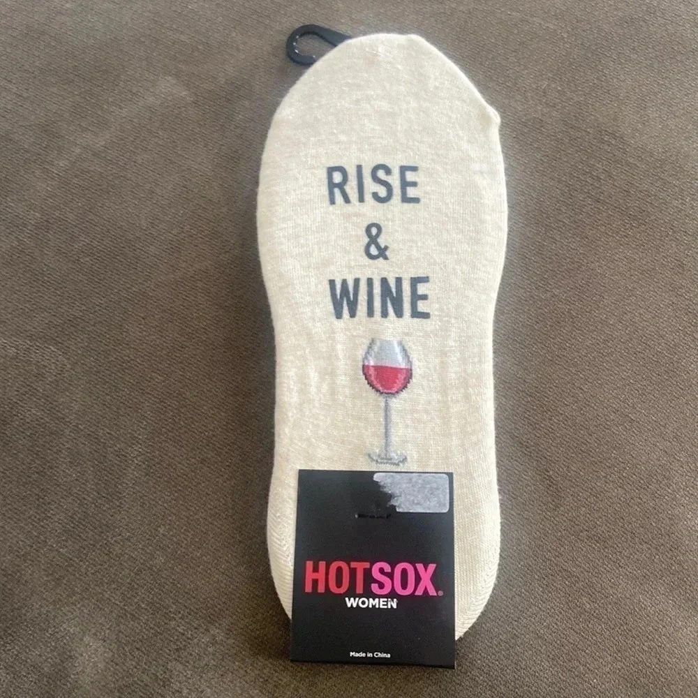 Hotsox Rise & Wine no-show socks cream